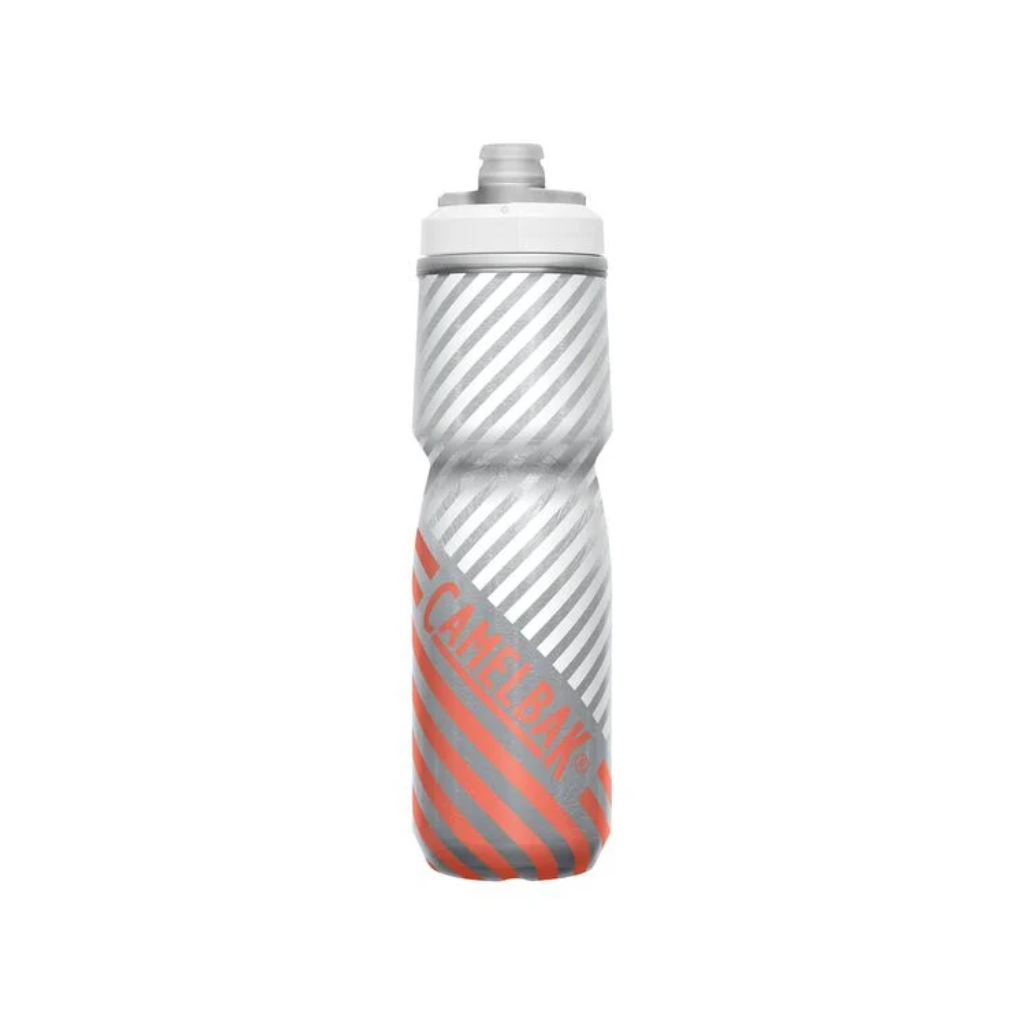Botella Podium Chill Outdoor 700ml, Doble Insulación - Rayado Coral