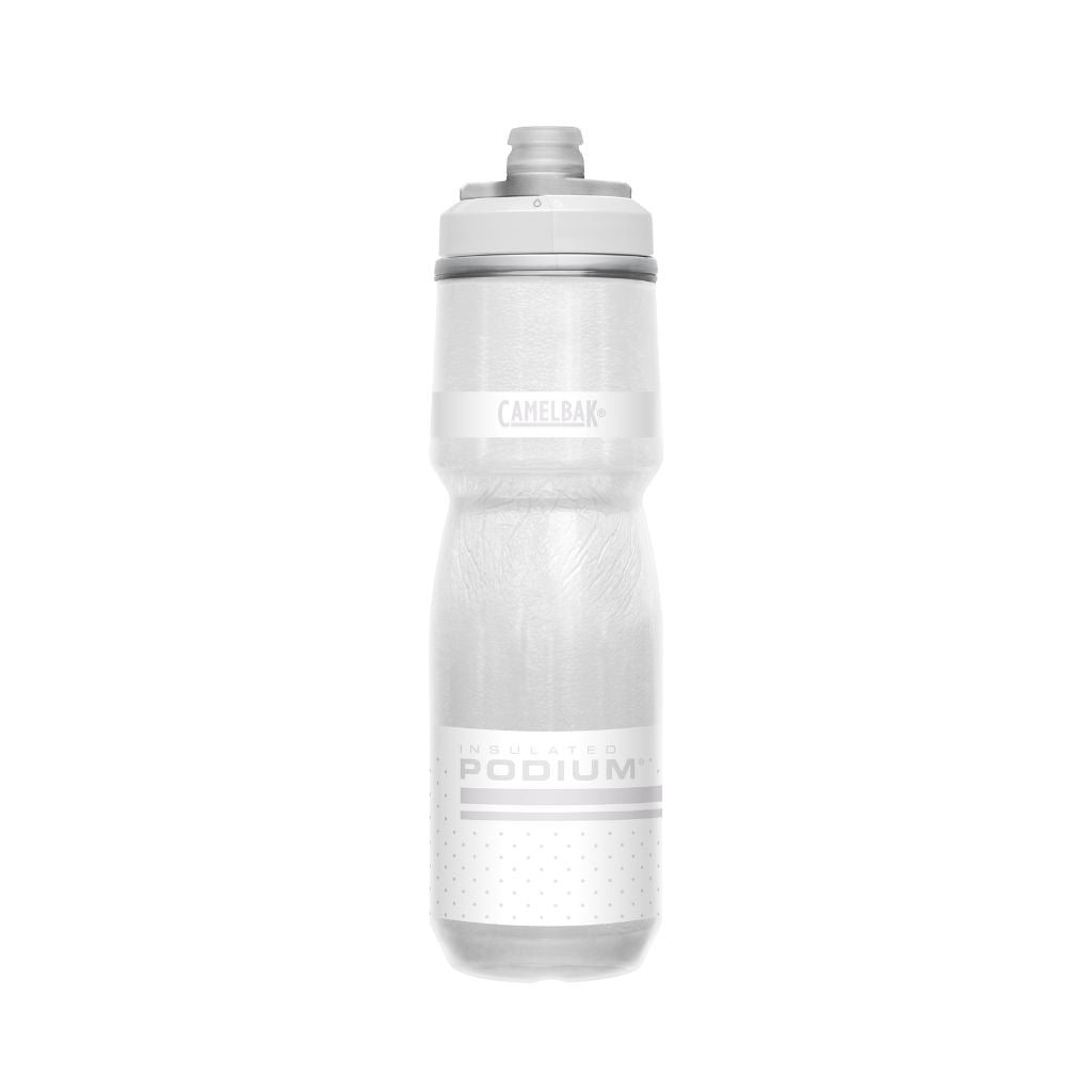Botella Caramañola Camelbak Podium Chill 700ml, Doble Insulación - Blanco Reflectivo