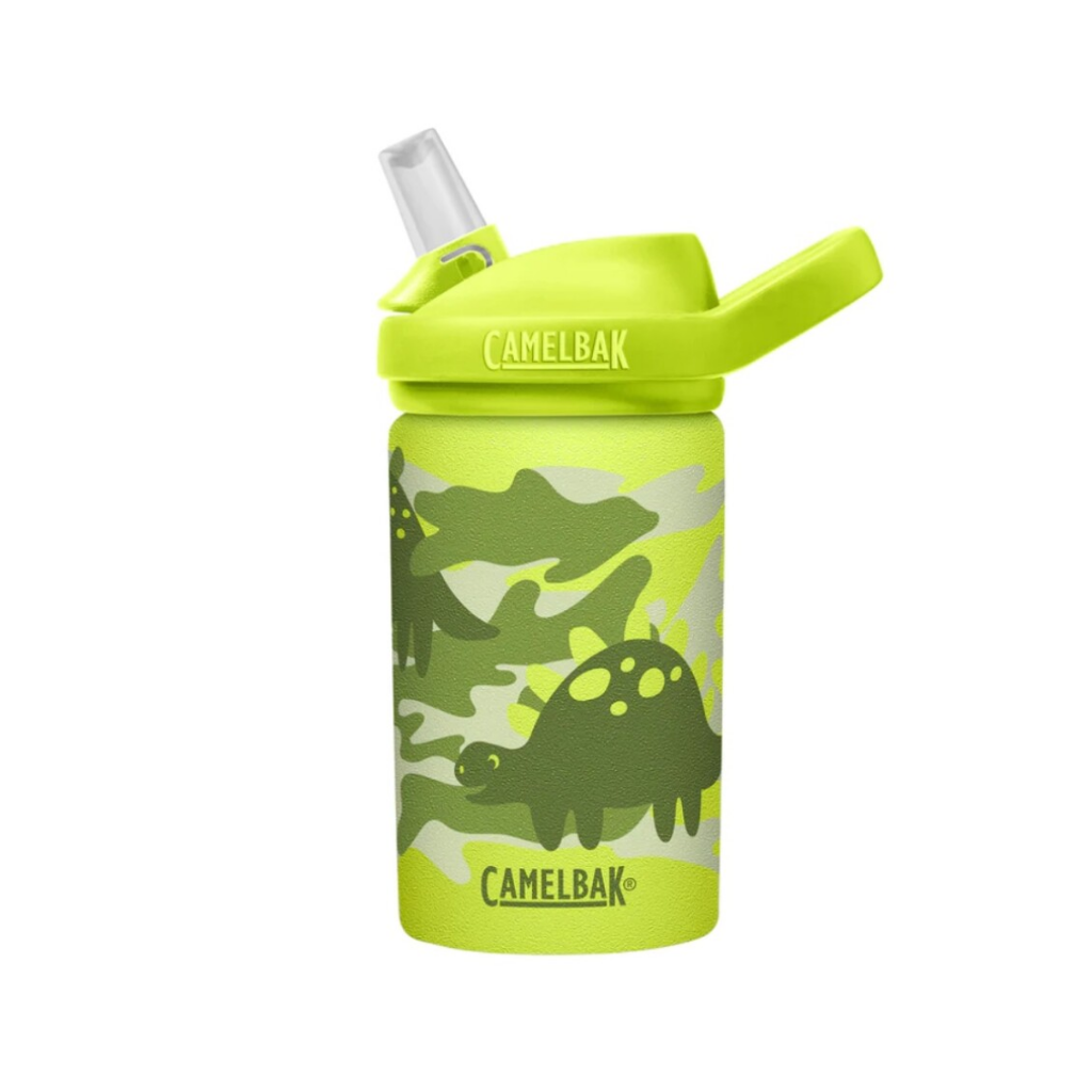 Botella Caramañola Camelbak Eddy+ Kids 400ml, Acero inoxidable - Dinos Camuflado