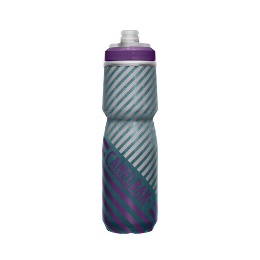 Botella Caramañola Camelbak Podium Chill Outdoor 700ml, Doble Insuladoción - Rayado Verde